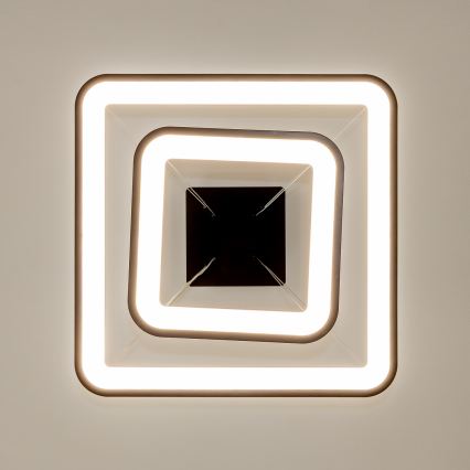 Brilagi - Dimmable FALCON SLIM LED cable-suspended pendant light, 78W/230V, 3000-6500K, 50x50 cm, black + remote control