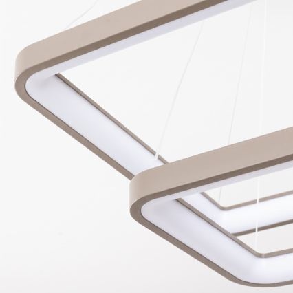 BRILAGI - LED dimmable pendant light suspended on cable FALCON SLIM LED/78W/230V 3000-6500K 50x50 cm beige + remote control