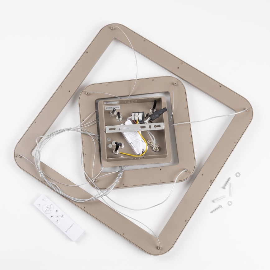 BRILAGI - LED dimmable pendant light suspended on cable FALCON SLIM LED/78W/230V 3000-6500K 50x50 cm beige + remote control