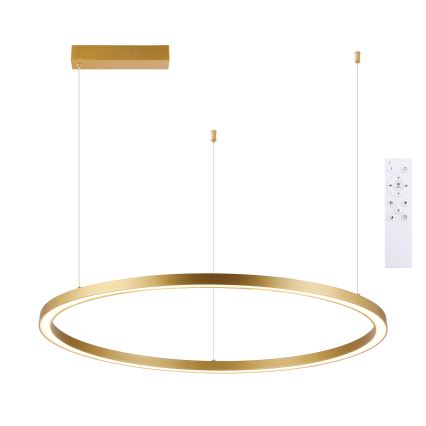 Brilagi - PORTOFINO LED dimmable cable pendant light, 60W, 230V, 3000–6000K, Ø 80 cm, gold + remote control
