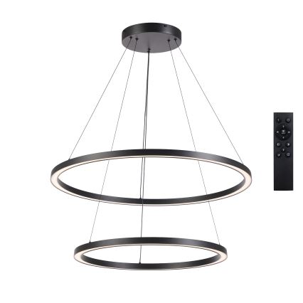 Brilagi - PORTOFINO LED dimmable cable pendant LED/98W/230V 3000-6000K Ø80 cm black + remote control