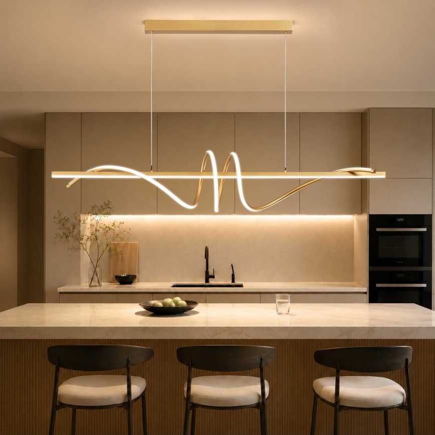 BRILAGI - Dimmable LED cable-hung pendant SIGNATURE LED/50W/230V 3000-6000K 120 cm gold + remote control