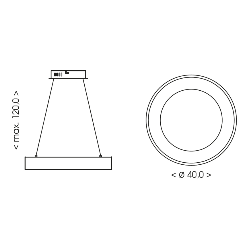 BRILAGI - Dimmable LED pendant suspended on cable FALCON II LED/67W/230V 3000-6500K Ø 40 cm beige + remote control