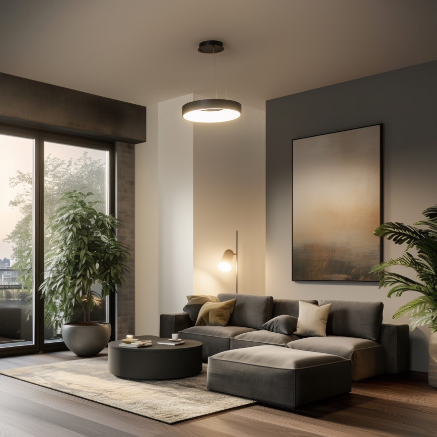 Brilagi - FALCON II Dimmable LED Cable Pendant LED/67W/230V 3000-6500K Ø 40 cm Black + Remote Control