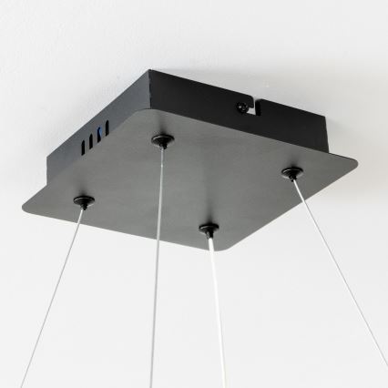 Brilagi - Dimmable LED cable-hung pendant FALCON II LED/80W/230V 3000-6500K 40x40 cm black + remote control