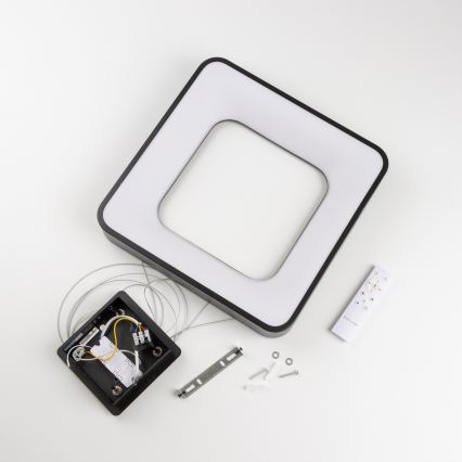 Brilagi - Dimmable LED cable-hung pendant FALCON II LED/80W/230V 3000-6500K 40x40 cm black + remote control