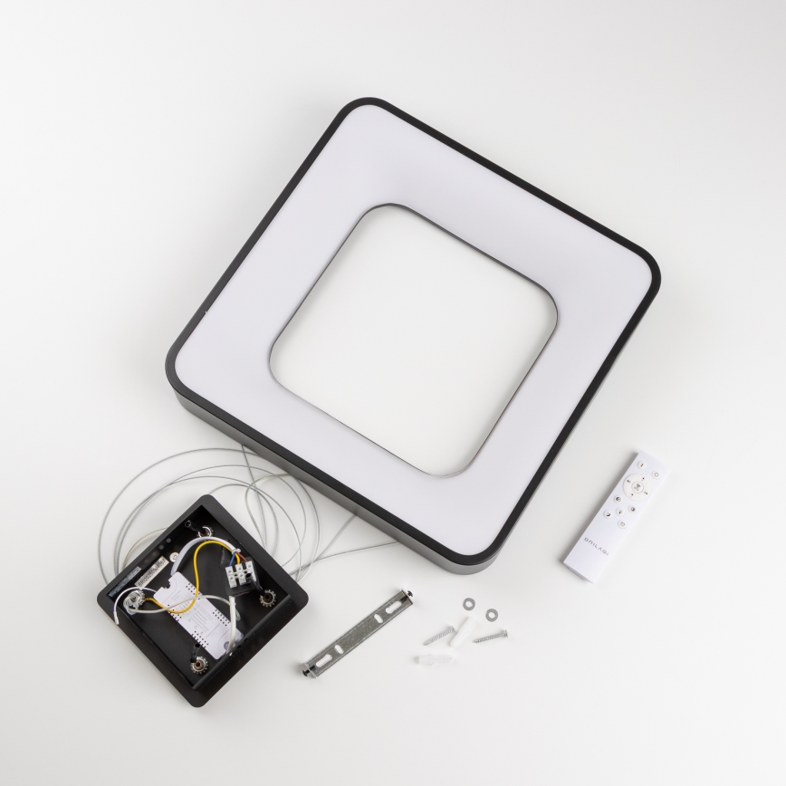 Brilagi - Dimmable LED cable-hung pendant FALCON II LED/80W/230V 3000-6500K 40x40 cm black + remote control