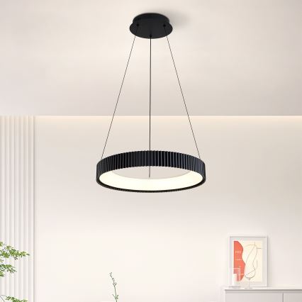 Brilagi - FALCON MODERN dimmable LED cable pendant LED/30W/230V 3000–6500K Ø 40 cm black + remote control