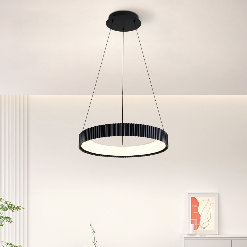 Brilagi - FALCON MODERN dimmable LED cable pendant LED/30W/230V 3000–6500K Ø 40 cm black + remote control