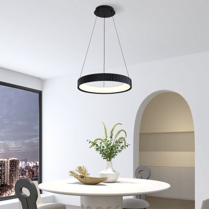 Brilagi - FALCON MODERN dimmable LED cable pendant LED/30W/230V 3000–6500K Ø 40 cm black + remote control