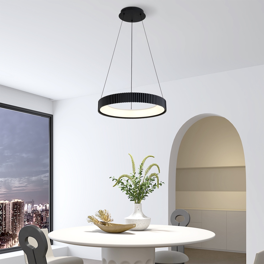 Brilagi - FALCON MODERN dimmable LED cable pendant LED/30W/230V 3000–6500K Ø 40 cm black + remote control