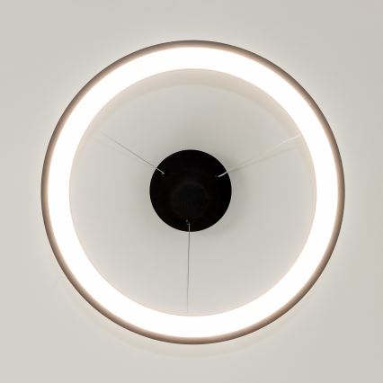 Brilagi - FALCON SLIM Dimmable LED Cable-Hung Pendant Light LED/42W/230V 3000-6500K diam. 50 cm Black + Remote Control