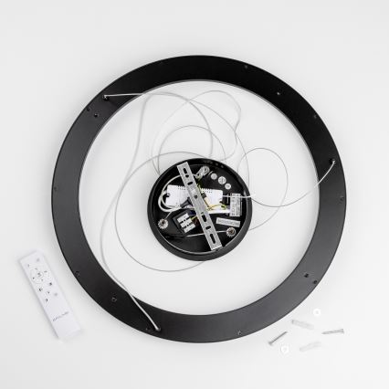 Brilagi - FALCON SLIM Dimmable LED Cable-Hung Pendant Light LED/42W/230V 3000-6500K diam. 50 cm Black + Remote Control