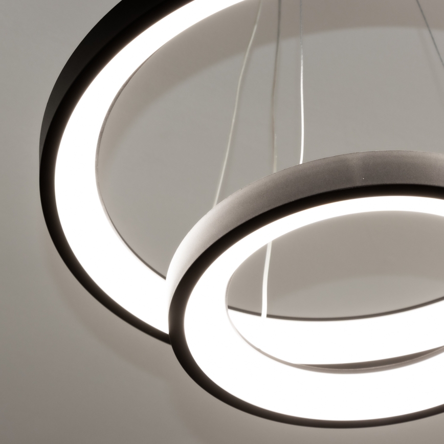 Brilagi - FALCON SLIM LED Dimmable Cable Pendant Light LED/68W/230V 3000-6500K dia. 50 cm Black + Remote Control