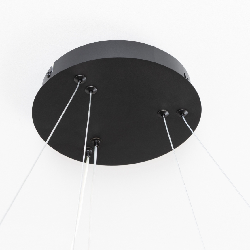 Brilagi - FALCON SLIM LED Dimmable Cable Pendant Light LED/68W/230V 3000-6500K dia. 50 cm Black + Remote Control