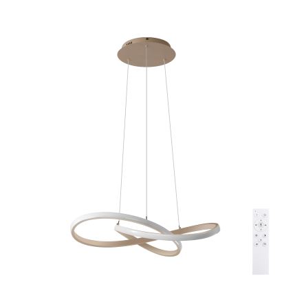 Brilagi - INFINITY Dimmable LED Pendant on Cable, 55W/230V, 3000–6000K, 50×50 cm, beige + remote control