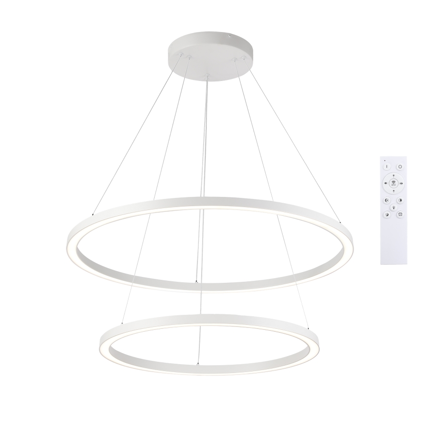 Brilagi - PORTOFINO LED Dimmable Cable Pendant LED/98W/230V 3000-6000K Ø 80 cm White + Remote Control