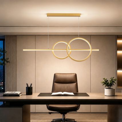 BRILAGI - LED Dimmable cable-hung pendant light SIGNATURE LED/53W/230V 3000-6000K 120 cm gold + remote control