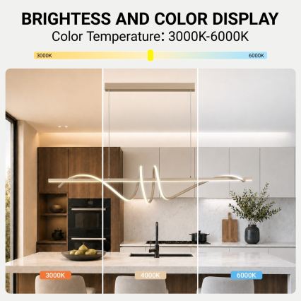 BRILAGI - Dimmable LED cable-suspended chandelier SIGNATURE LED/50W/230V 3000-6000K 120 cm beige + remote control