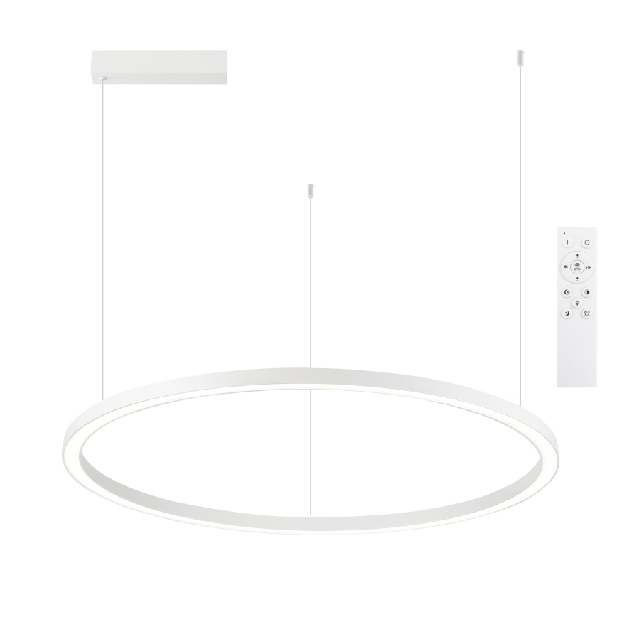 Brilagi - PORTOFINO LED dimmable cable pendant LED/60W/230V 3000-6000K Ø 80 cm white + remote control