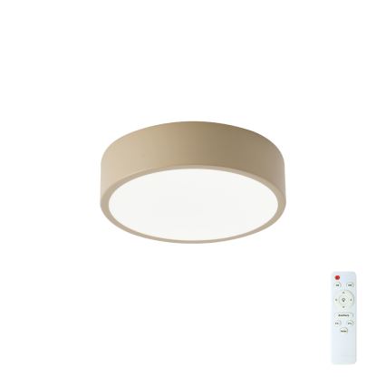 Brilagi - LED Dimmable Ceiling Light POOL LED/18W/230V 3000-6000K 20 cm beige + remote control