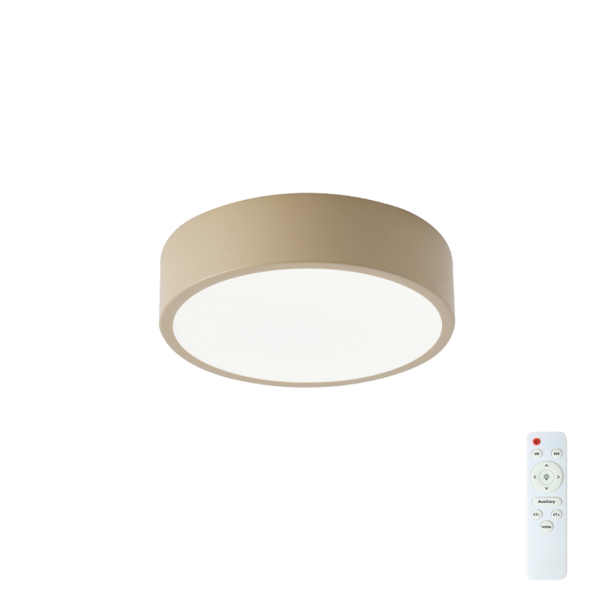 Brilagi - LED Dimmable Ceiling Light POOL LED/18W/230V 3000-6000K 20 cm beige + remote control