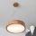 Brilagi - Dimmable LED RGBW Cable-Suspended Pendant CARVALHO 2xE27/9W/230V 2700-6500K Wi-Fi Oak Ø 37 cm