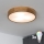 Brilagi - Dimmable LED RGBW Ceiling Light CARVALHO 3xE27/9W/230V 2700-6500K Wi-Fi Oak Ø 47.5 cm
