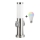 Brilagi - Dimmable LED RGBW Outdoor Lamp with 2 Sockets 1xE27/9W/230V 2700-6500K IP44 40 cm Matte Chrome