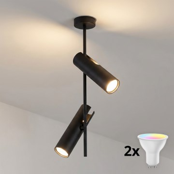 BRILAGI - Dimmable LED RGBW Rod Pendant BRANCH 2xGU10/6.5W/230V 2700-6500K black