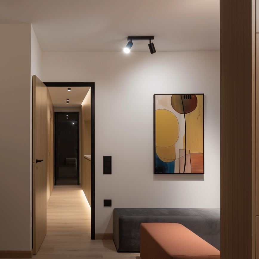 Brilagi - LED RGBW Dimmable Spotlight SELE 2xGU10/6W/230V 3000K Black/Gold + Remote Control