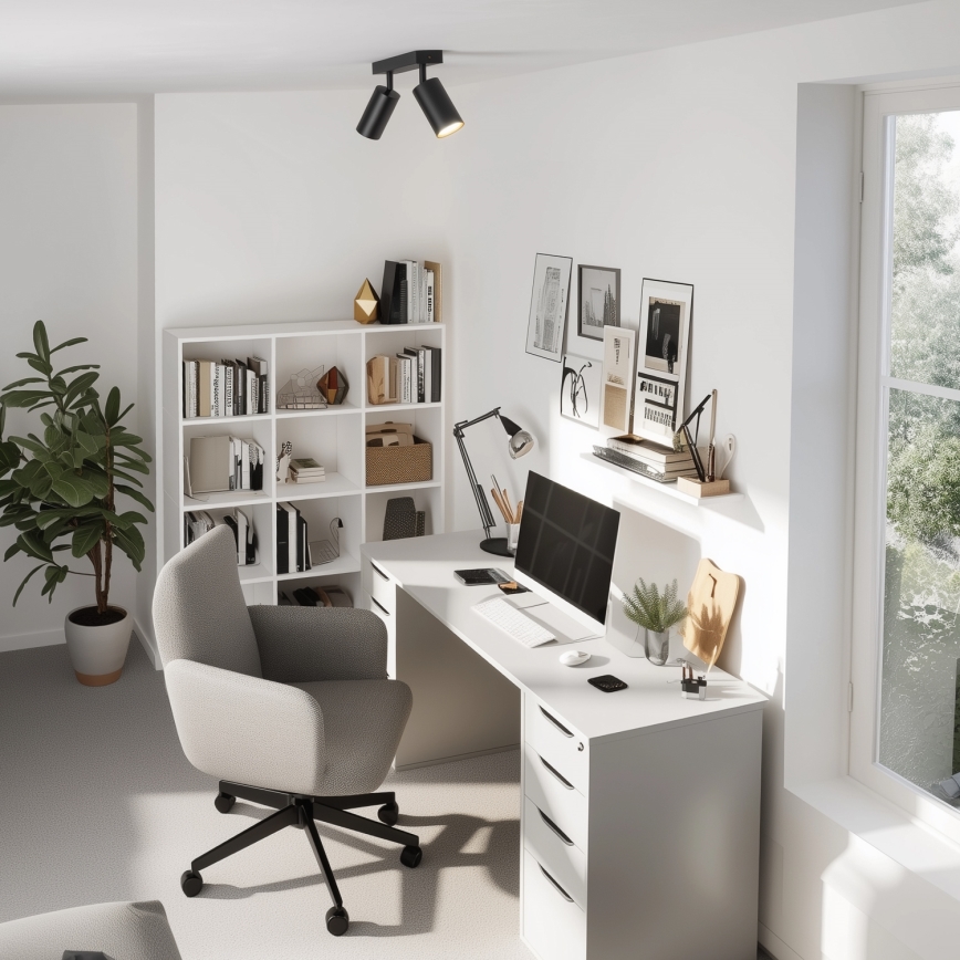 Brilagi - LED RGBW Dimmable Spotlight SELE 2xGU10/6W/230V 3000K Black/Gold + Remote Control