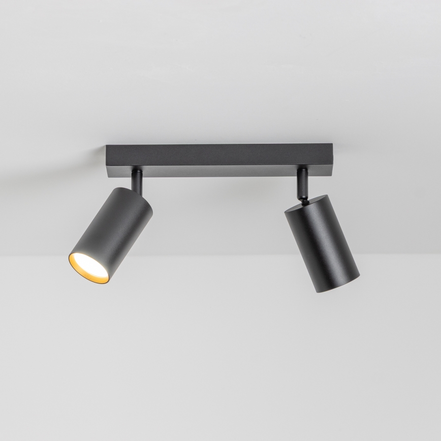 Brilagi - LED RGBW Dimmable Spotlight SELE 2xGU10/6W/230V 3000K Black/Gold + Remote Control