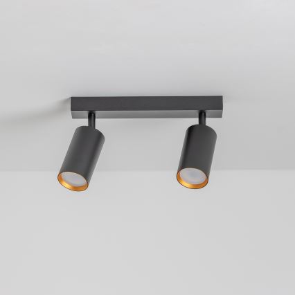 Brilagi - LED RGBW Dimmable Spotlight SELE 2xGU10/6W/230V 3000K Black/Gold + Remote Control