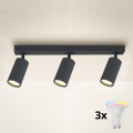 Brilagi - Dimmable LED RGBW spotlight SELE 3xGU10/6W/230V 3000K anthracite