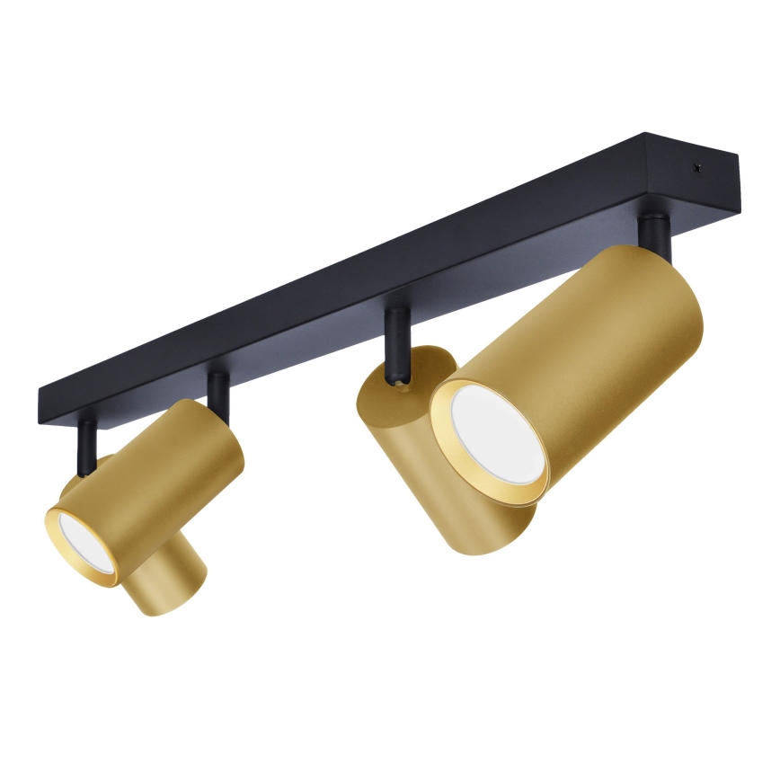 Brilagi - LED RGBW Dimmable Spotlight SELE GOLDEN 4xGU10/4,8W/230V 3000K Black/Gold + Remote Control
