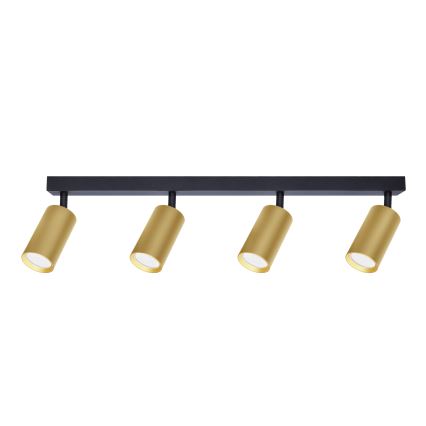 Brilagi - LED RGBW Dimmable Spotlight SELE GOLDEN 4xGU10/4,8W/230V 3000K Black/Gold + Remote Control