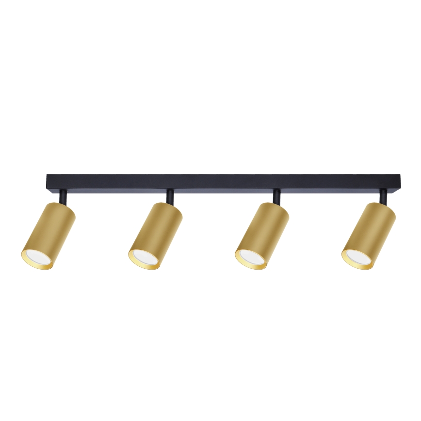 Brilagi - LED RGBW Dimmable Spotlight SELE GOLDEN 4xGU10/4,8W/230V 3000K Black/Gold + Remote Control