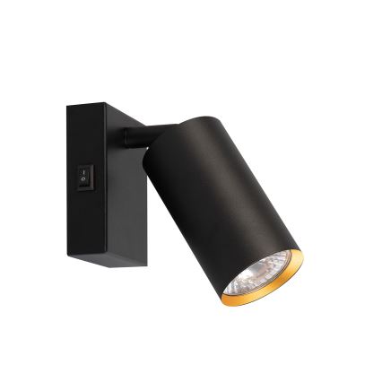 Brilagi - LED RGBW Dimmable Wall-Mounted Spotlight SELE 1xGU10/6W/230V 3000K Black/Gold + Remote Control