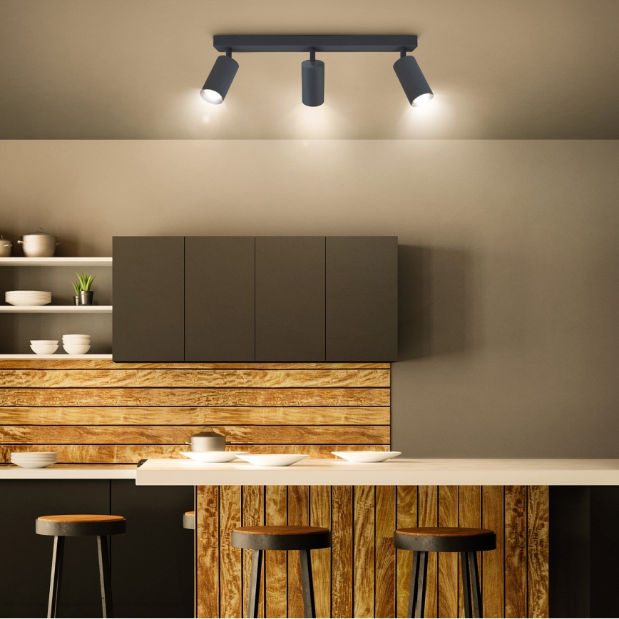 Brilagi - LED RGBW Dimmable SELE Spotlight 3x GU10/6W/230V 3000K Anthracite + Remote Control