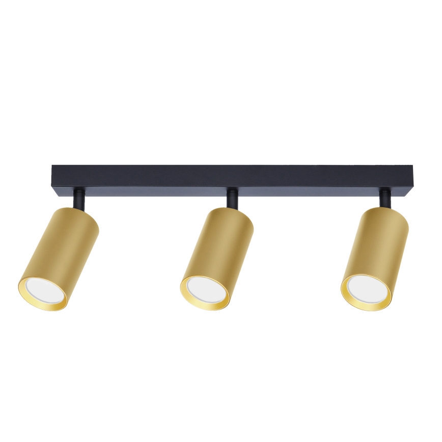 Brilagi - Dimmable LED RGBW Spotlight SELE GOLDEN 3xGU10/4,8W/230V 3000K Black/Gold + Remote Control