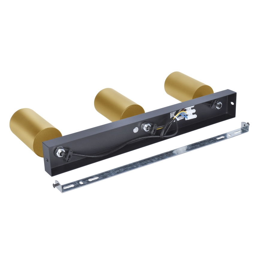 Brilagi - Dimmable LED RGBW Spotlight SELE GOLDEN 3xGU10/4,8W/230V 3000K Black/Gold + Remote Control