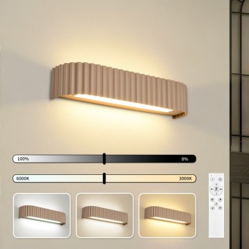 BRILAGI - Dimmable LED wall light FALCON MODERN LED/14W/230V 3000-6000K 40 cm beige + remote control