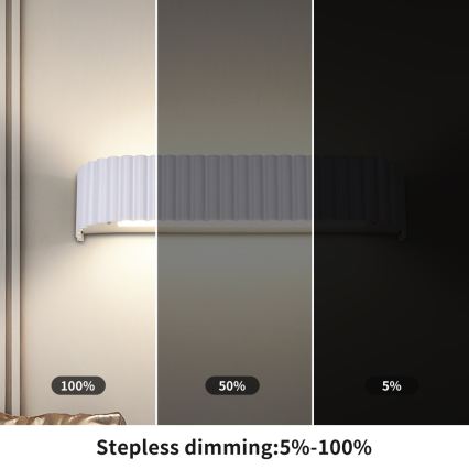 BRILAGI - LED Dimmable Wall Light FALCON MODERN LED/14W/230V 3000-6000K 40 cm white + remote control
