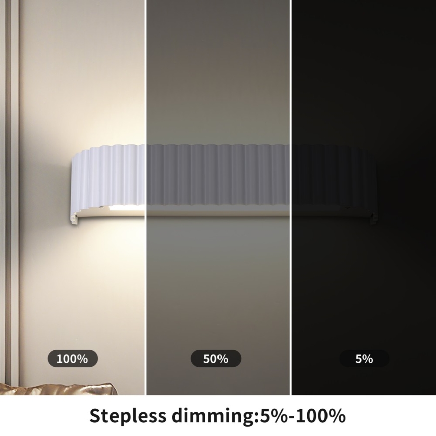 BRILAGI - LED Dimmable Wall Light FALCON MODERN LED/14W/230V 3000-6000K 40 cm white + remote control