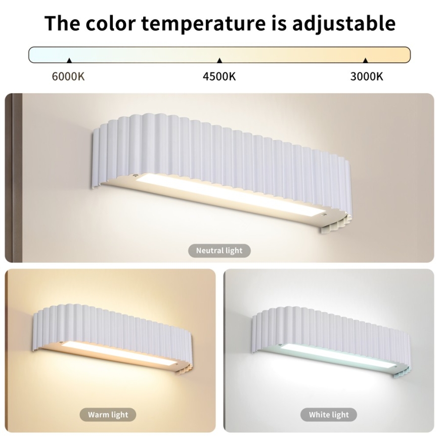 BRILAGI - LED Dimmable Wall Light FALCON MODERN LED/14W/230V 3000-6000K 40 cm white + remote control