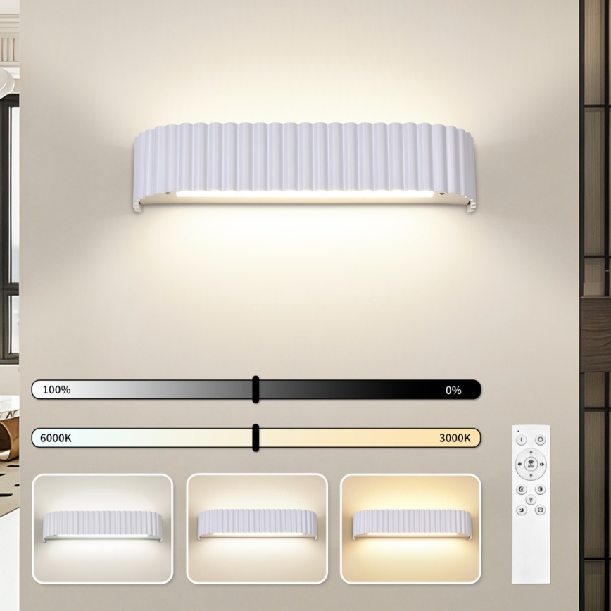 BRILAGI - LED Dimmable Wall Light FALCON MODERN LED/14W/230V 3000-6000K 40 cm white + remote control