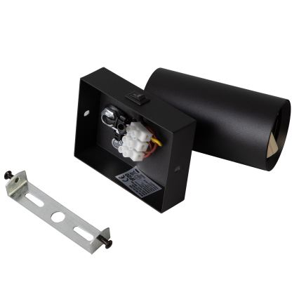 Brilagi - LED RGBW Dimmable Wall-mounted Spotlight SELE 1xGU10/4,8W/230V 3000K Black + Remote Control