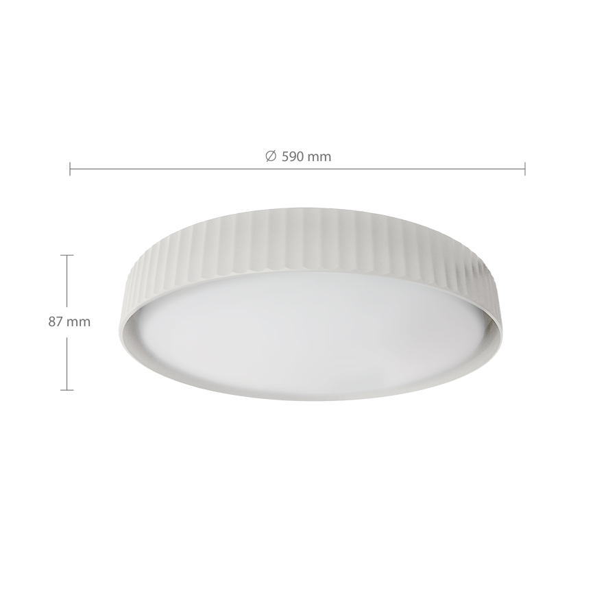 Brilagi - Dimmable Ceiling Light LUCIA LED/60W/230V 3000-6500K Ø 59 cm White + Remote Control