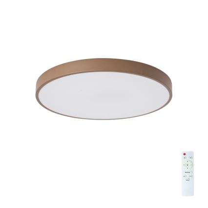 Brilagi - Dimmable LED Ceiling Light POOL LED/60W/230V 3000-6000K, Ø 50 cm, Brown + Remote Control
